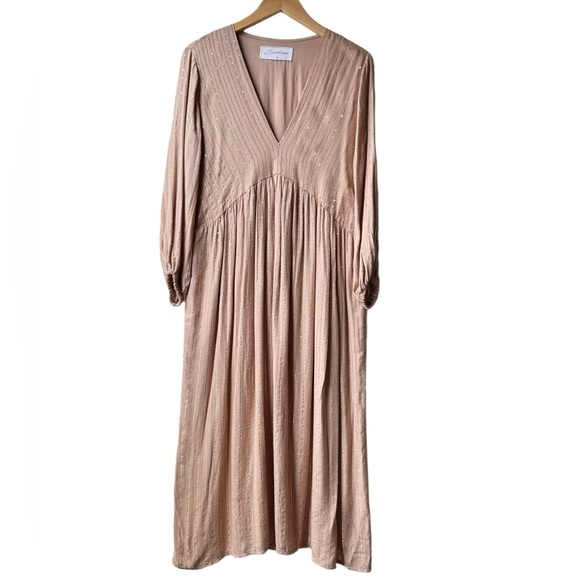 Sundress Kaftan Chicago Long Bling Maxi Dress in Roma Cafe Au Lait Size … - Picture 1 of 13